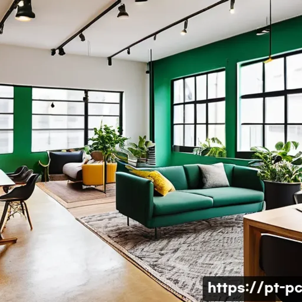 코워킹 스페이스 커뮤니티의 역할 - A modern coworking space in São Paulo with an open layout featuring diverse professionals collaborat...