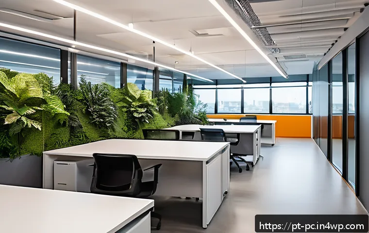 코워킹 스페이스 내 개인 작업 공간의 중요성 - A modern coworking space designed for Brazilian professionals, featuring individual work cabins with...
